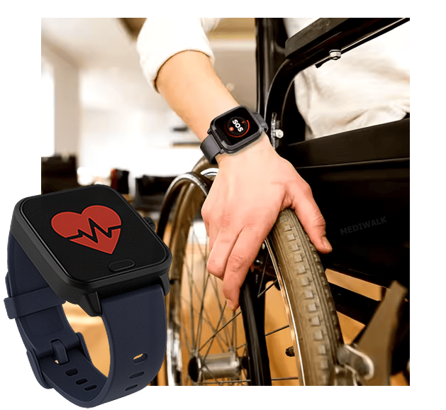 Montre ELYA Mediwalk - Téléassistance pour personnes âgées et en situation de handicap
